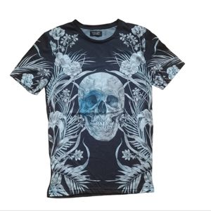 Men's Small Zara Skull Graphic Tee Light and Thin